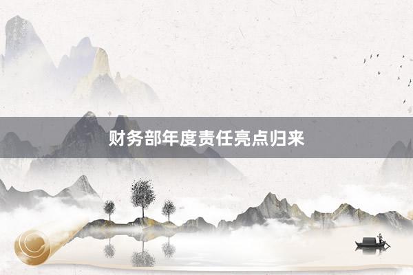 财务部年度责任亮点归来